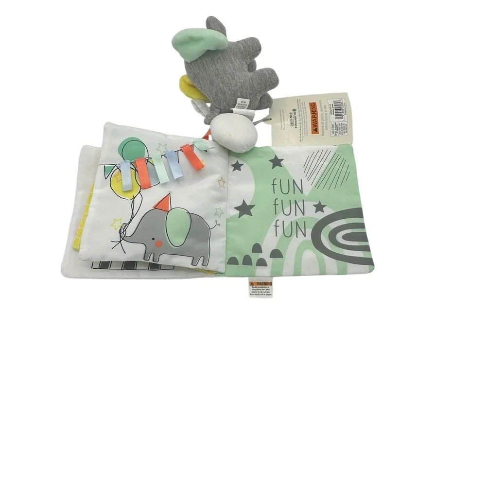 Cloud Island Soft‎ Book and Mini Plush Set Elephant Toy